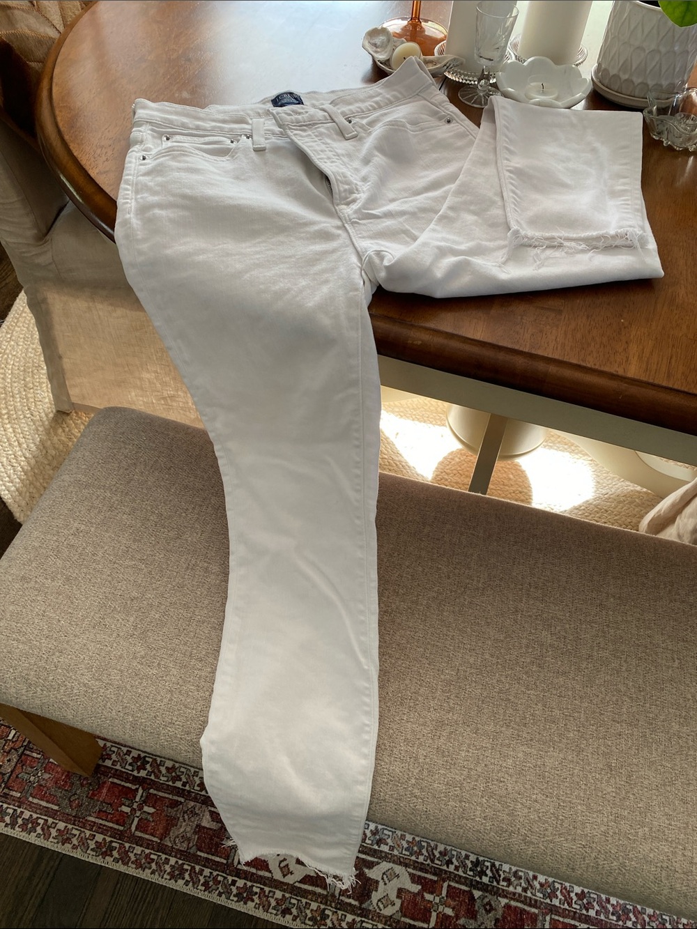 J.Crew White Women's High Rise Slim Jeans